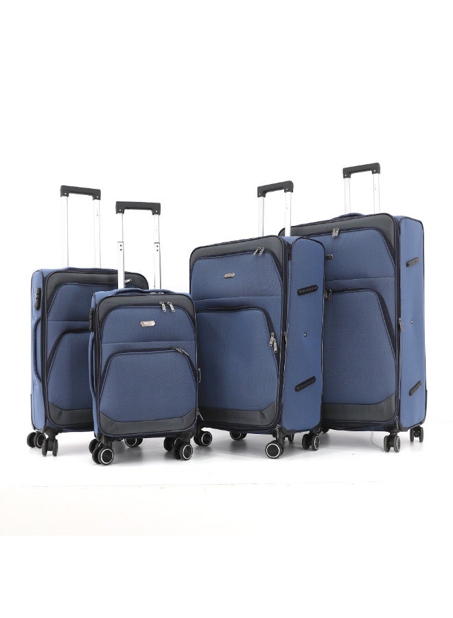 MELIFE 4 Piece Soft Luggage Set | 20", 24", 28", 32" | Lightweight Travel Trolley Bags | 360° Spinner Wheels - Image 1