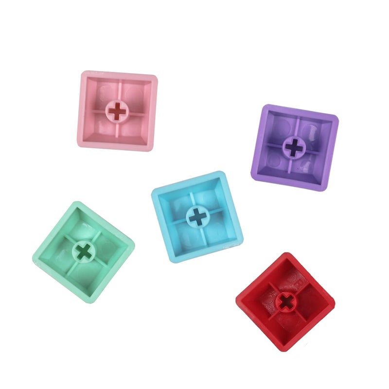 Elacgap OEM Profile Blank Keycaps PBT Rainbow Mixed Colors 1U R4 Keycap for MX switches Mechanical Keyboard (Mixed Colors, 20pcs) - Image 4