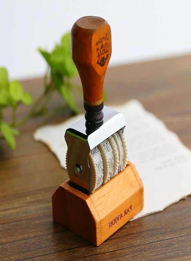 Comimark 2 PCS Vintage Hand-held Wooden Date Stamp Decorative Stamp - Image 3