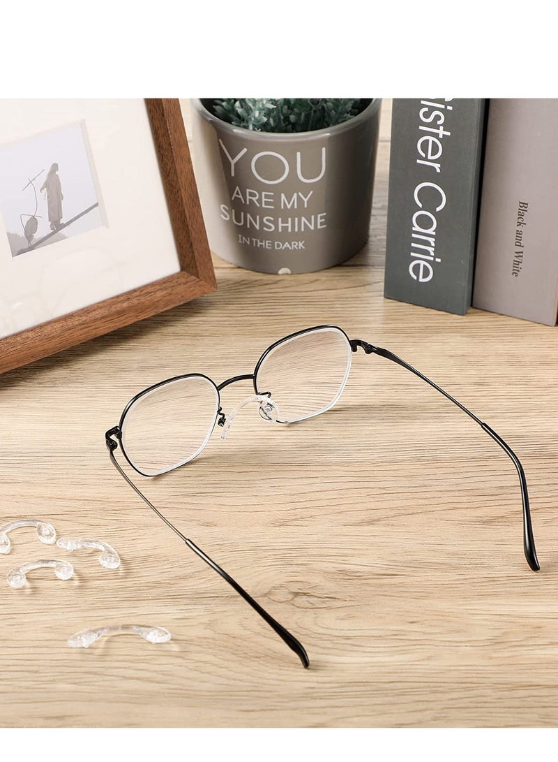 Barakah 24 Pieces U Shaped Eyeglasses Nose Pads Screw in Strap Saddle Bridge Silicone 3 Size 42mm 32mm 28mm Transparent Anti Slip Drop Fixing Tool for Children Adult - Image 4