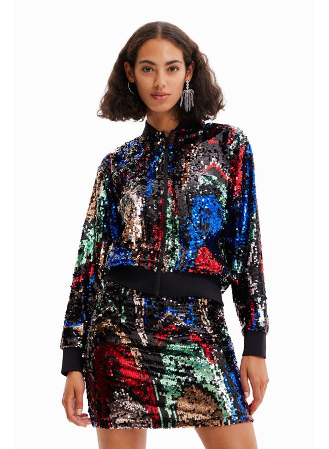 DESIGUAL سترة بومبر مزينة بالترتر  - Image 2