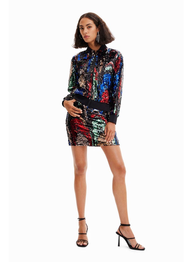 DESIGUAL سترة بومبر مزينة بالترتر  - Image 3