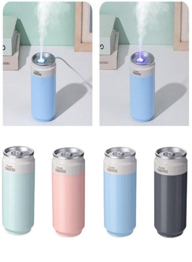 Portable USB Air Humidifier with Flame Lamp, Mini Personal Humidifier for Office, Travel, Car, Bedroom with Quiet Operation, Auto Shut-Off, 260ml, Multicolor  - Image 1