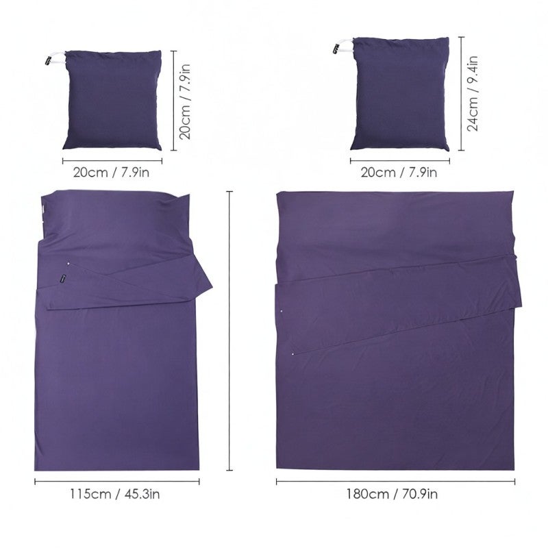 Sleeping Bag Liner: Deep Space Gray Soft Polyester Fiber With Superior Breathability And Comfort - Large Opening Design For Easy Entry And Exit Compact Folding Sleep Sheet For Camping, Backpacking, Tr - Image 5