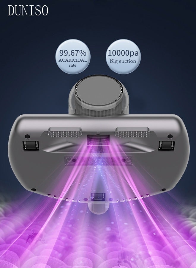 DUNISO مكنسة كهربائية للمراتب، محمولة بالأشعة فوق البنفسجية، أداة إزالة العث، أداة إزالة العث اللاسلكية، آلة تنظيف للوسائد، ملاءات المراتب، الأرائك، الألعاب القطيفة والأسطح القماشية الأخرى - Image 5