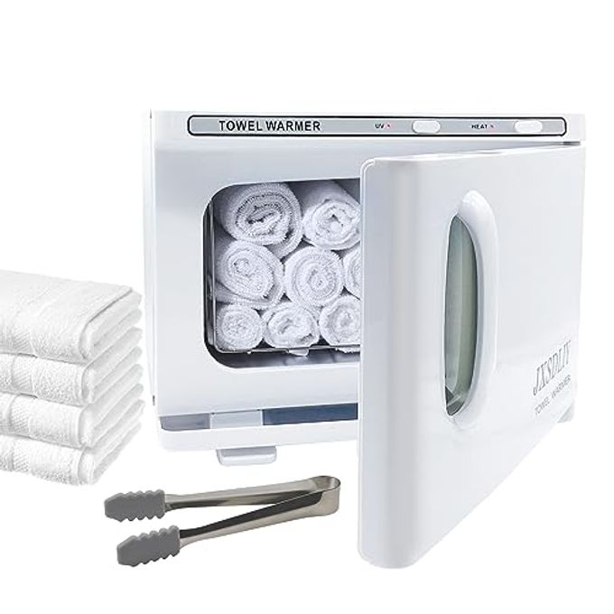 HOT TOWEL WARMER FOR SALON BEAUTY BATHROOM HOT TOWEL CABINET 2IN1 PERSONAL 8L SMALL CAPACITY OWEL WARMERS SPA UPGRADE FAST HEATING TOWEL HEATER TOWEL STEAMER 8L WHITE