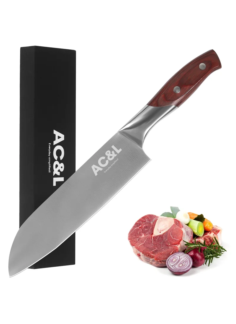 AC&L AC&L Kitchen Knife, 11-inch Professional Kitchen Knife, High Carbon Stainless Steel Sharp Knife with Ergonomic Handle and Gift Box for Vegetable Fruit Boneless Meat Restaurant (27.5X1.80cm)