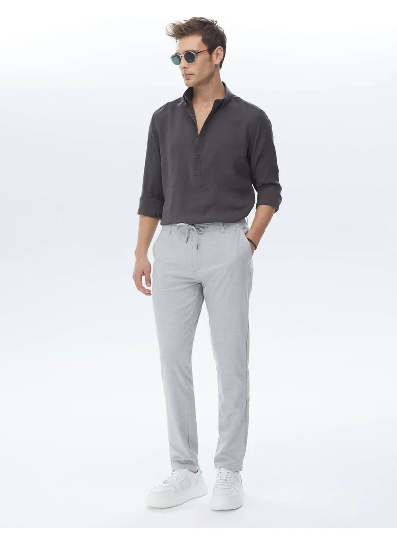 Kip Anthracite Regular Fit Woven Casual Shirt