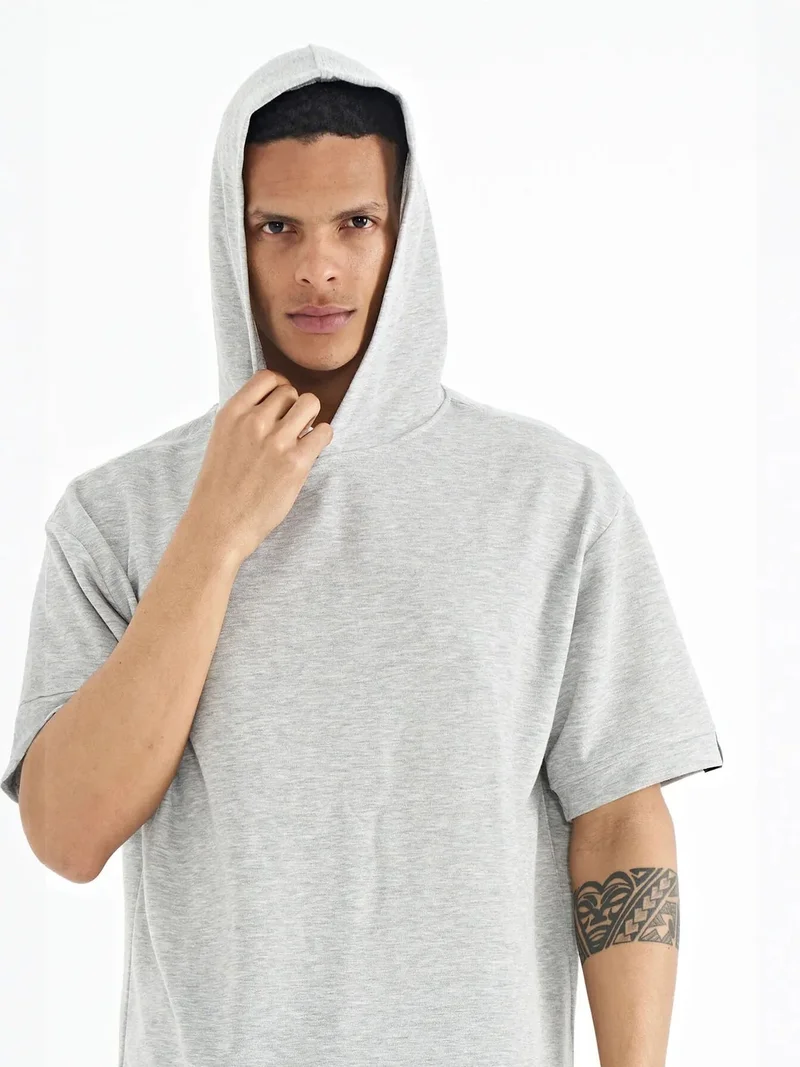 تومي لايف TOMMY Oversized Hooded Short-sleeve T-shirt