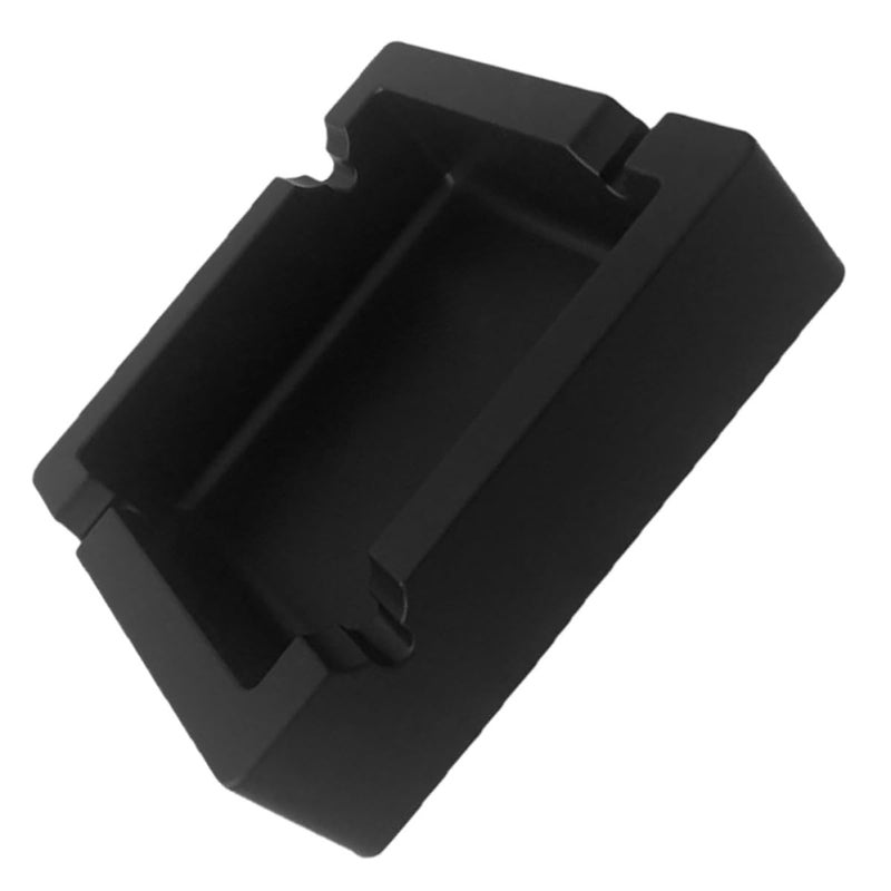 Large Black Silicone Ashtray High Temperature Resistant Square Cigarette Butt Container for Home Hotel Use - Image 2