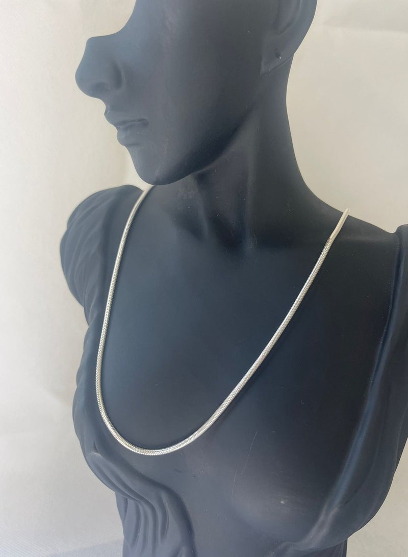 Sterling Silver Snake-round  Flexible Collar Necklace Chain - Image 2