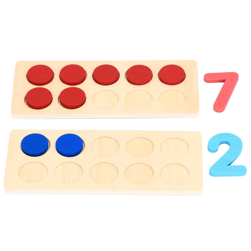 Ten Frames Board Counting Peg Multi Functional Wooden Addition Subtraction Math Peg for Home School - Image 4