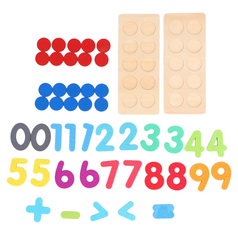 Ten Frames Board Counting Peg Multi Functional Wooden Addition Subtraction Math Peg for Home School - Image 2