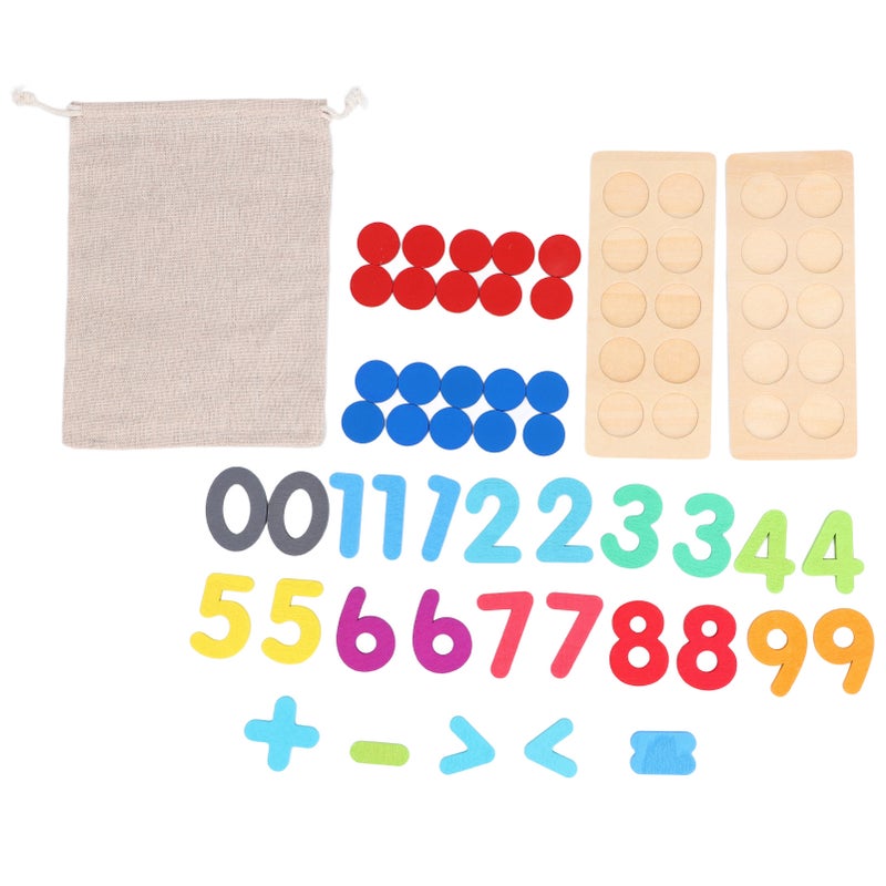 Ten Frames Board Counting Peg Multi Functional Wooden Addition Subtraction Math Peg for Home School - Image 1