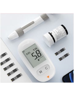 COOLBABY Blood Glucose Meter Automatic Home Smart Chip Blood Glucose Strip Test Paper 50 Pieces 50 Blood Collection Needles 50 Pieces Of Disinfection Tablet 1 Storage Box…