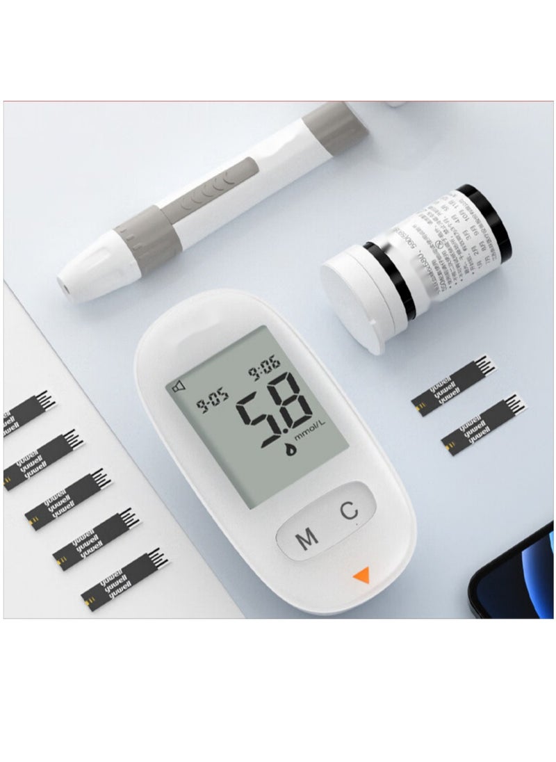 Cool Baby - COOLBABY Blood Glucose Meter Automatic Home Smart Chip Blood Glucose Strip Test Paper 50 Pieces 50 Blood Collection Needles 50 Pieces Of Disinfection Tablet 1 Storage Box… - Image 1