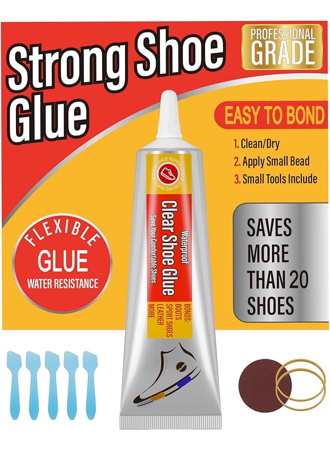 erorex Shoe Glue 510 Pu Glue Shoe Repair Adhesive For Fixing Worn Shoes Or Boots Dry Professional Grade Shoe Repair Glue Clear Pixiss Spreader Tools Set - Image 1