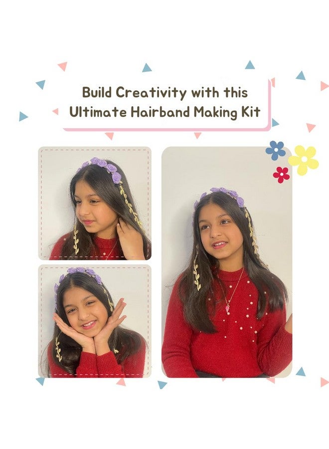 COCOMOCO KIDS Make Your Own Hairbands Diy Art And Craft Kit For Girls, Make 10 Hair Bands Activity Kit For Girls, Gifts For Girls Ages 5 To 7 Years, 6 To12 Years - Image 3