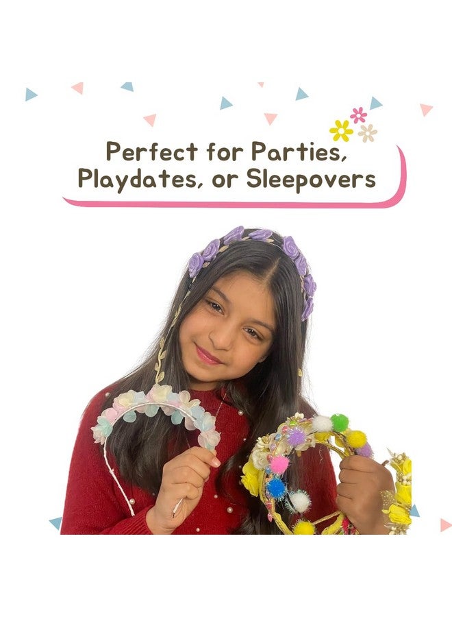 COCOMOCO KIDS Make Your Own Hairbands Diy Art And Craft Kit For Girls, Make 10 Hair Bands Activity Kit For Girls, Gifts For Girls Ages 5 To 7 Years, 6 To12 Years - Image 2