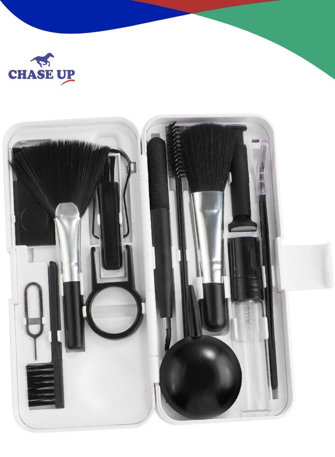 Chase Up Computer & Laptop Keyboard Cleaning Kit 19-in-1, Multi-Function Electronics Cleaner, with Brushes, Microfiber Cloth, Key Puller & More for Cellphones, Earbuds, Cameras, Monitors, TVs (Black) - Image 1