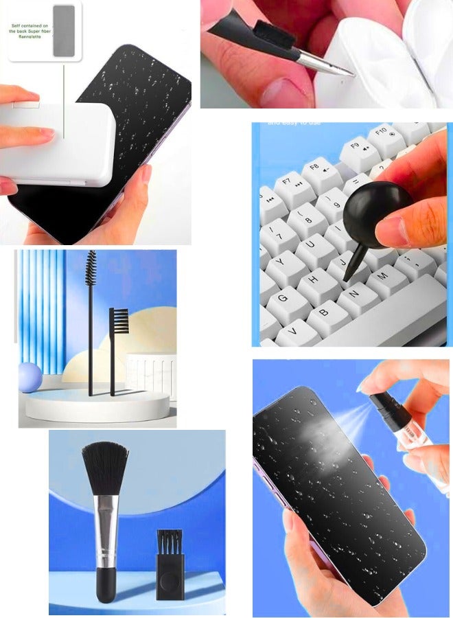 Chase Up Computer & Laptop Keyboard Cleaning Kit 19-in-1, Multi-Function Electronics Cleaner, with Brushes, Microfiber Cloth, Key Puller & More for Cellphones, Earbuds, Cameras, Monitors, TVs (Black) - Image 3