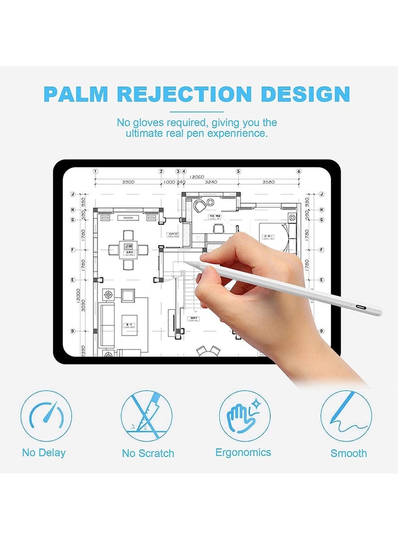 إلترازون Stylus Pen for iPad Pencil 2nd Generation [Wireless Charging/Palm Rejection/Tilt Sensitive for Apple iPad Pro 1/2/3/4/5th 11/12.9inch,iPad Air 4/5th,iPad Mini 6th Active  Pen - Image 5