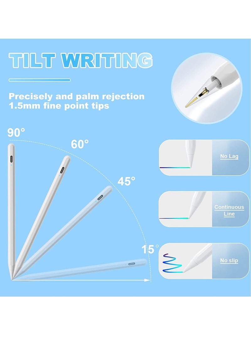 إلترازون Stylus Pen for iPad Pencil 2nd Generation [Wireless Charging/Palm Rejection/Tilt Sensitive for Apple iPad Pro 1/2/3/4/5th 11/12.9inch,iPad Air 4/5th,iPad Mini 6th Active  Pen - Image 3