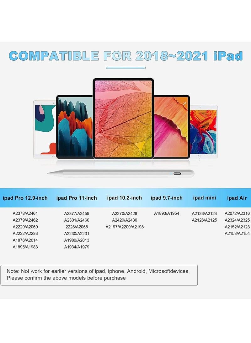 إلترازون Stylus Pen for iPad Pencil 2nd Generation [Wireless Charging/Palm Rejection/Tilt Sensitive for Apple iPad Pro 1/2/3/4/5th 11/12.9inch,iPad Air 4/5th,iPad Mini 6th Active  Pen - Image 4