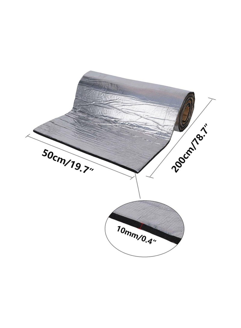 Premium 10mm Car Sound Deadening Mat Roll 500x2000mm Butyl Rubber Self-Adhesive Heat Insulation Pad for Noise Vibration Damping, Moisture Proof Waterproof Acoustic Insulation - Image 2