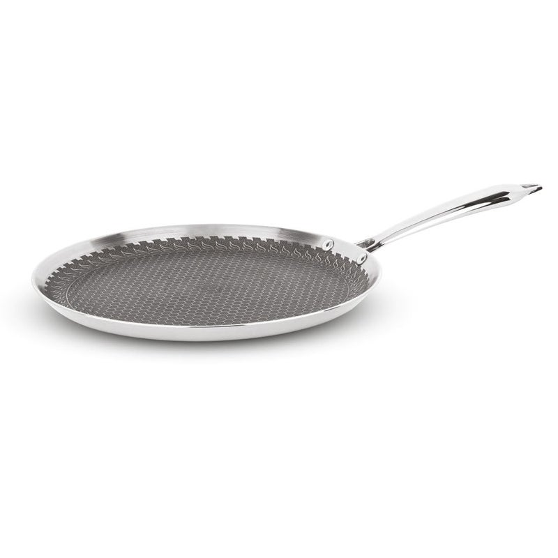 Orange Triply Stainless Steel Non-Stick Honeycomb Dosa/Uttapa Tawa 29 cm | Induction Frinedly | Cool Touch Riveted Handle | 2.5mm Thickness | Metal Spoon Friendly | 5Year Warranty - Image 1