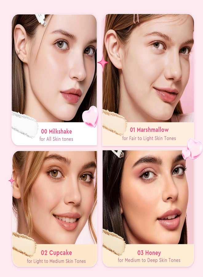 Glad2Glow Loose Powder Foundation, Mineral Powder Foundation for Oil Control & Long Lasting, Blurring Pressed-Free Finish for Mature & All Skin Types (03 Honey) - Image 2