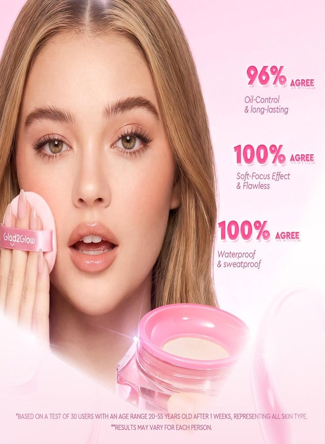 Glad2Glow Loose Powder Foundation, Mineral Powder Foundation for Oil Control & Long Lasting, Blurring Pressed-Free Finish for Mature & All Skin Types (03 Honey) - Image 4