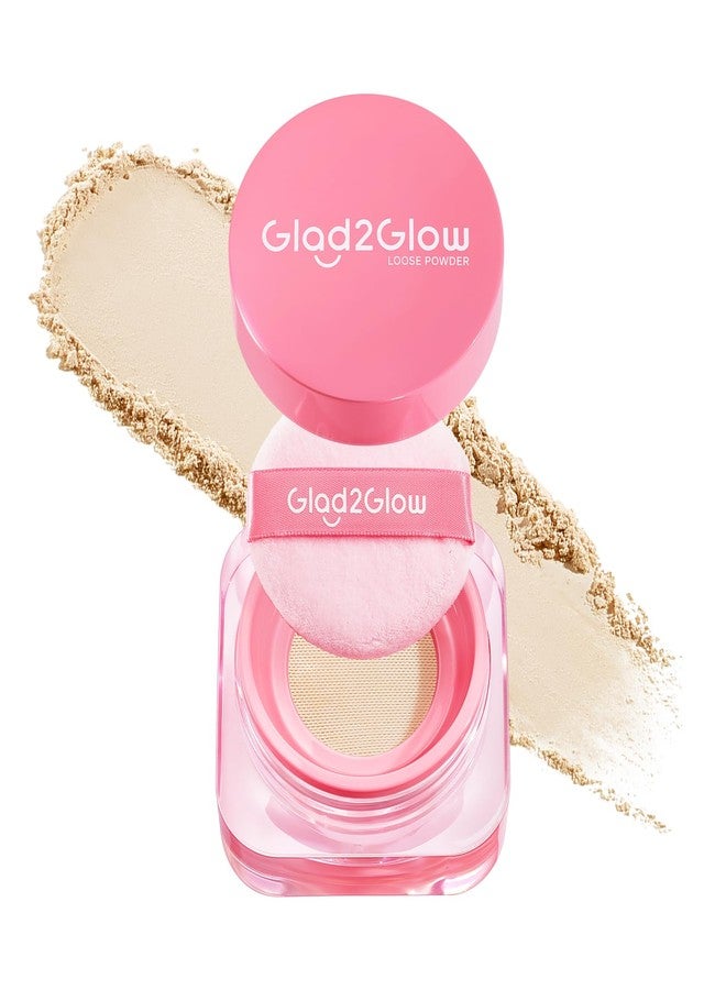 Glad2Glow Loose Powder Foundation, Mineral Powder Foundation for Oil Control & Long Lasting, Blurring Pressed-Free Finish for Mature & All Skin Types (03 Honey) - Image 1