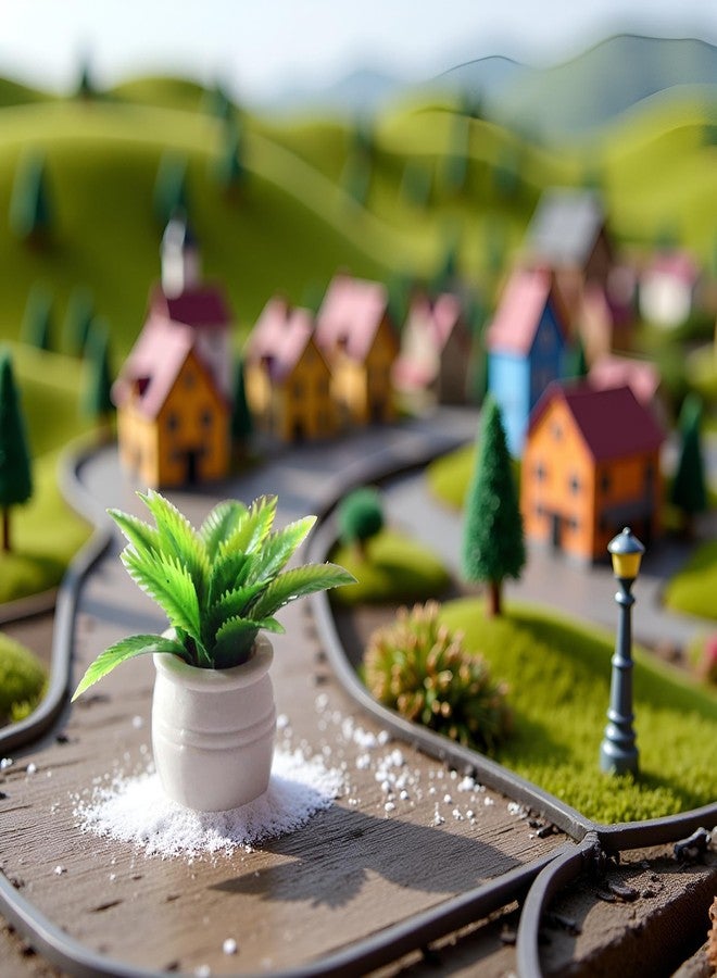 Jizlan Green Miniature Dollhouse Plant, Mini Potted Plant Flower Model Ornament, DIY Accessories, Shooting Props - Image 4