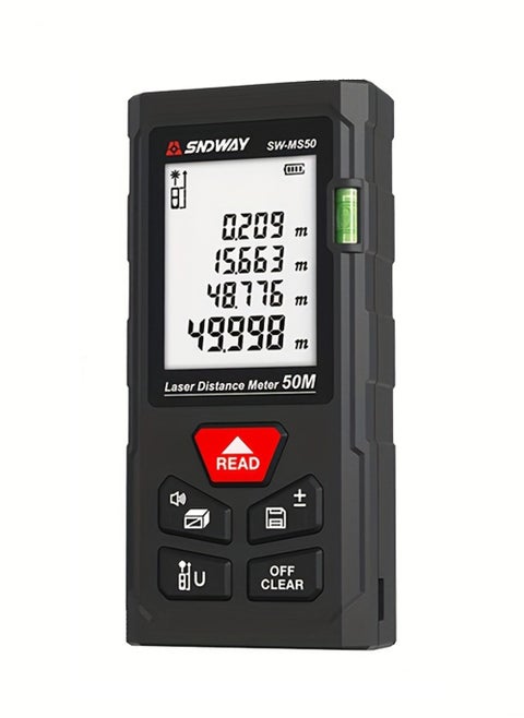 Laser Measure 50M, Ft/in/M Unit Switch Digital Laser Tape Measure, LCD Backlit Laser Distance Measure Pythagorean Mode Area and Volume Measuring，Industrial Measuring Tool Laser Measurement Tool