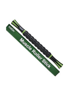 IDSON - Muscle Roller Stick For Athletes, Relief Muscle Soreness, Cramping, Tightness, Help Legs And Back Recovery- Black/Green