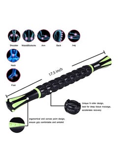 Generic IDSON - Muscle Roller Stick For Athletes, Relief Muscle Soreness, Cramping, Tightness, Help Legs And Back Recovery- Black/Green  - Image 2