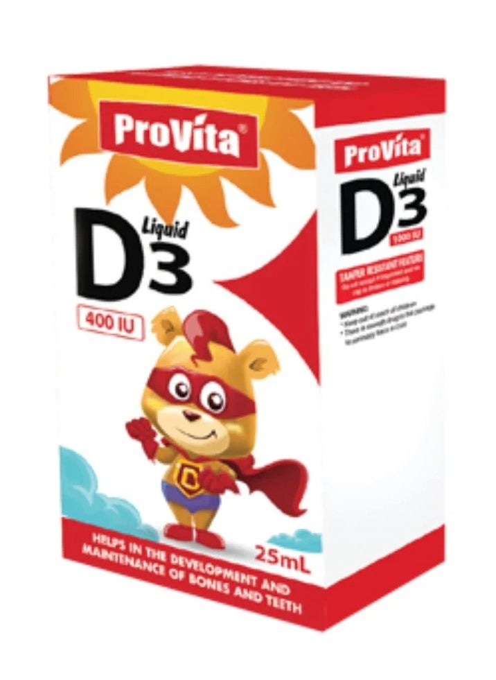 ProVita Vitamin D3 Liquid 400Iu 25ML  - Image 1