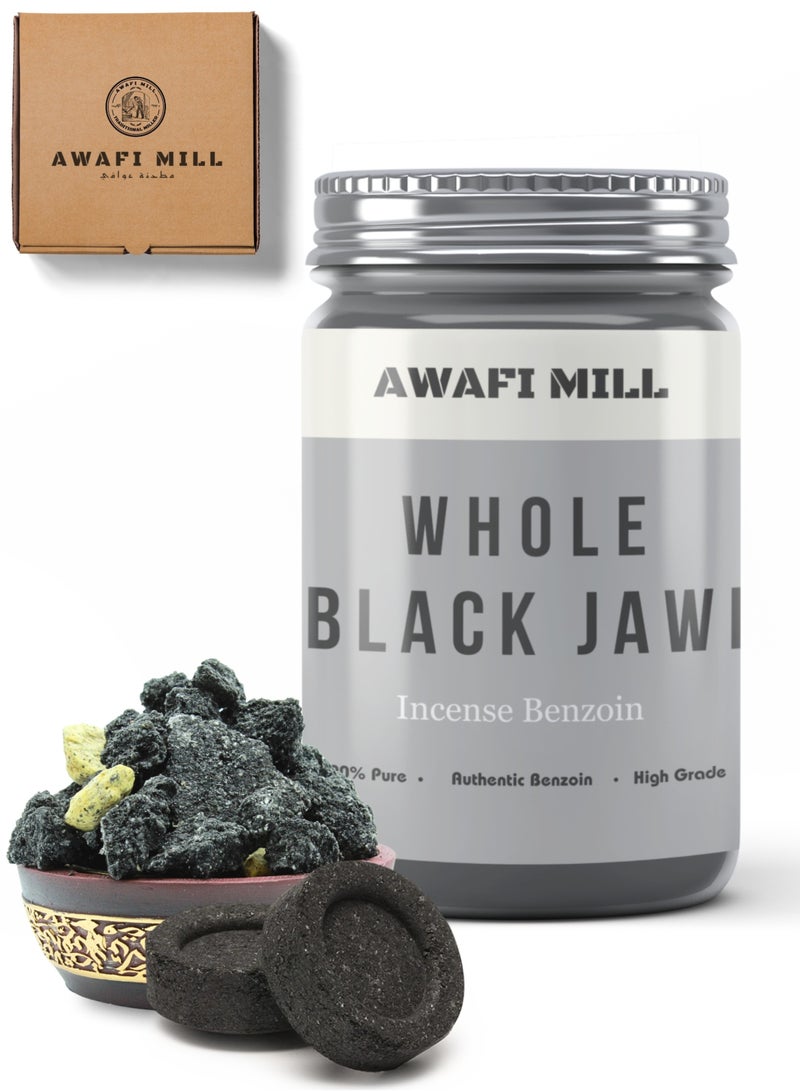 Awafi Mill Black Jawi Benzoin Incense | Luxurious Vanilla Aromatic Smoke with Charcoal Tablet - Image 1