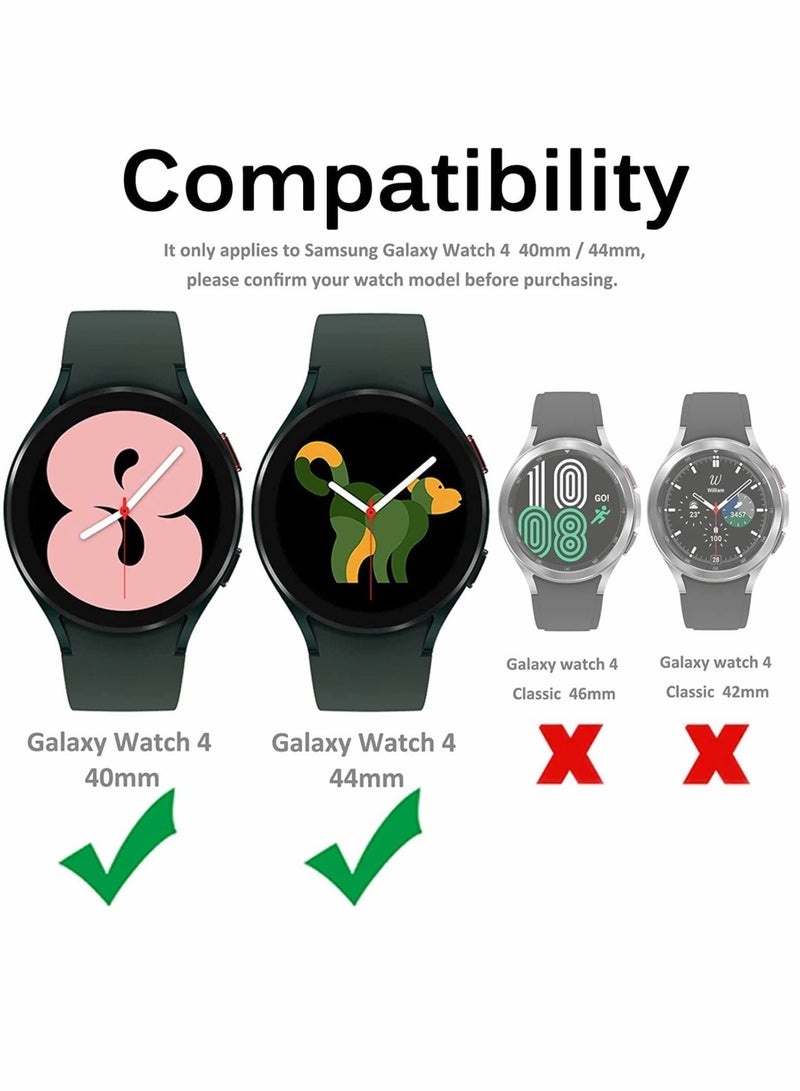 Captaintech Glass Protector, Case Cover Screen Protector, Protective Bumper Cover, for Samsung Galaxy Watch 4 40mm, Black 2 Pack - Image 5