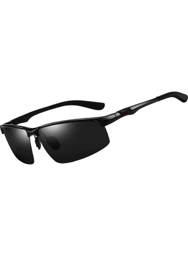 Boshide Driving Sunglasses Fishing Glasses Polarized Sunglasses Men Outdoor Riding Driving Glasses Black Frame - Image 2