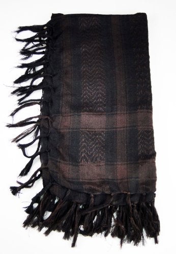 Tapp Collections Premium Shemagh Head Neck Scarf - Dark Brown/Black - Image 2