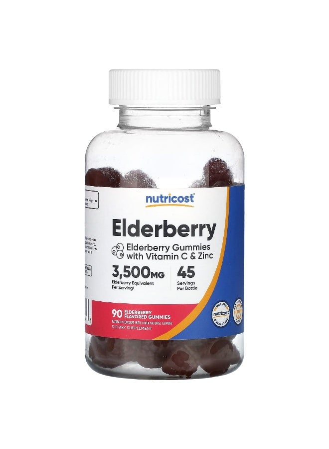 Nutricost, Elderberry, 90 Flavored Gummies - Image 1