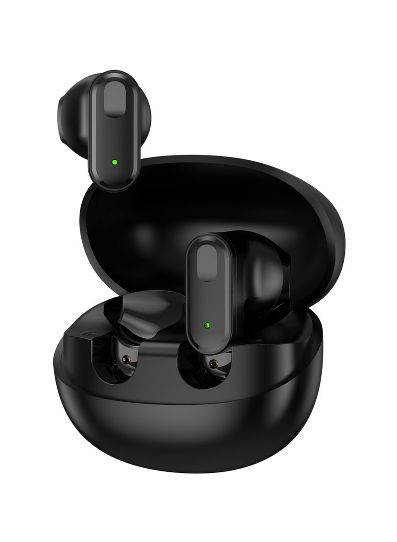 Brave NanoPods TWS Wireless Earbuds Bluetooth 6.0 – 13mm Deep Bass Stereo Sound Earphones, HD Mic Clear Calls, 18H Battery Life, Touch Control, Low Latency Gaming Audio, Ergonomic Sports In-Ear Design – Stable Wireless Connection for iOS, Android, Huawei & Laptop – Black - Image 1