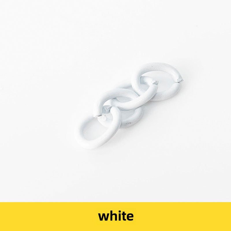 DIY Jewelry Chain Links Painted Keyring White 
