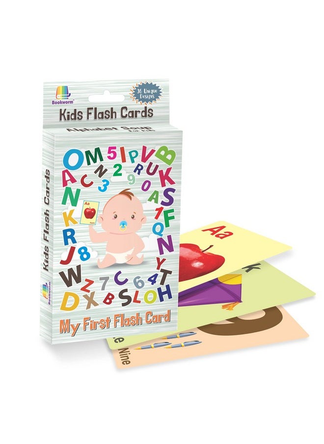 Bookworm Bookworm Flash Cards for Kids | Fun & Educational Numbers & Alphabets Set for Early Childhood Learning - Perfect for Ages 1-6 (18 Cards)  - Image 1