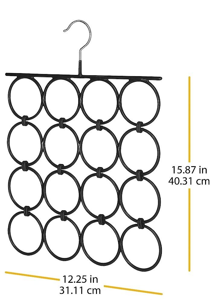 Folding Scarf/Accessory Hanger, Black & Chrome - Image 2