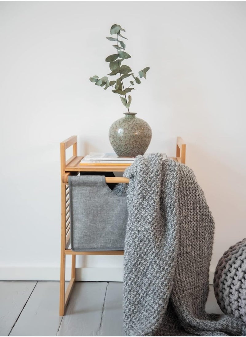 Wenko - WENKO Bahari Side Table, Bamboo, Household and Bedroom Storage Companion, Space Saving & Durable Design, Brown - Image 1