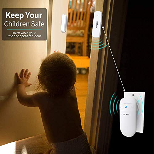 SECRUI Door Chime, Door Open Sensor Chime for Business/Home When Entering, Adjustable Volume, Easy Installation, 400ft Range, 52 Chimes, M508+D7 - Image 2