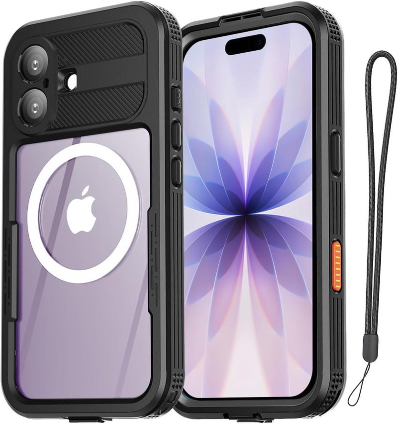 ايه اي كيس علبة AICase مقاومة للماء لهاتف iPhone 17 مع دعم MagSafe، شفافة، مقاومة للماء/الثلج/الغبار/الصدمات، معتمدة IP68، حماية كاملة 360 درجة للجسم، غطاء مغلق بالكامل تحت الماء لهاتف iPhone 17_2 - Image 1